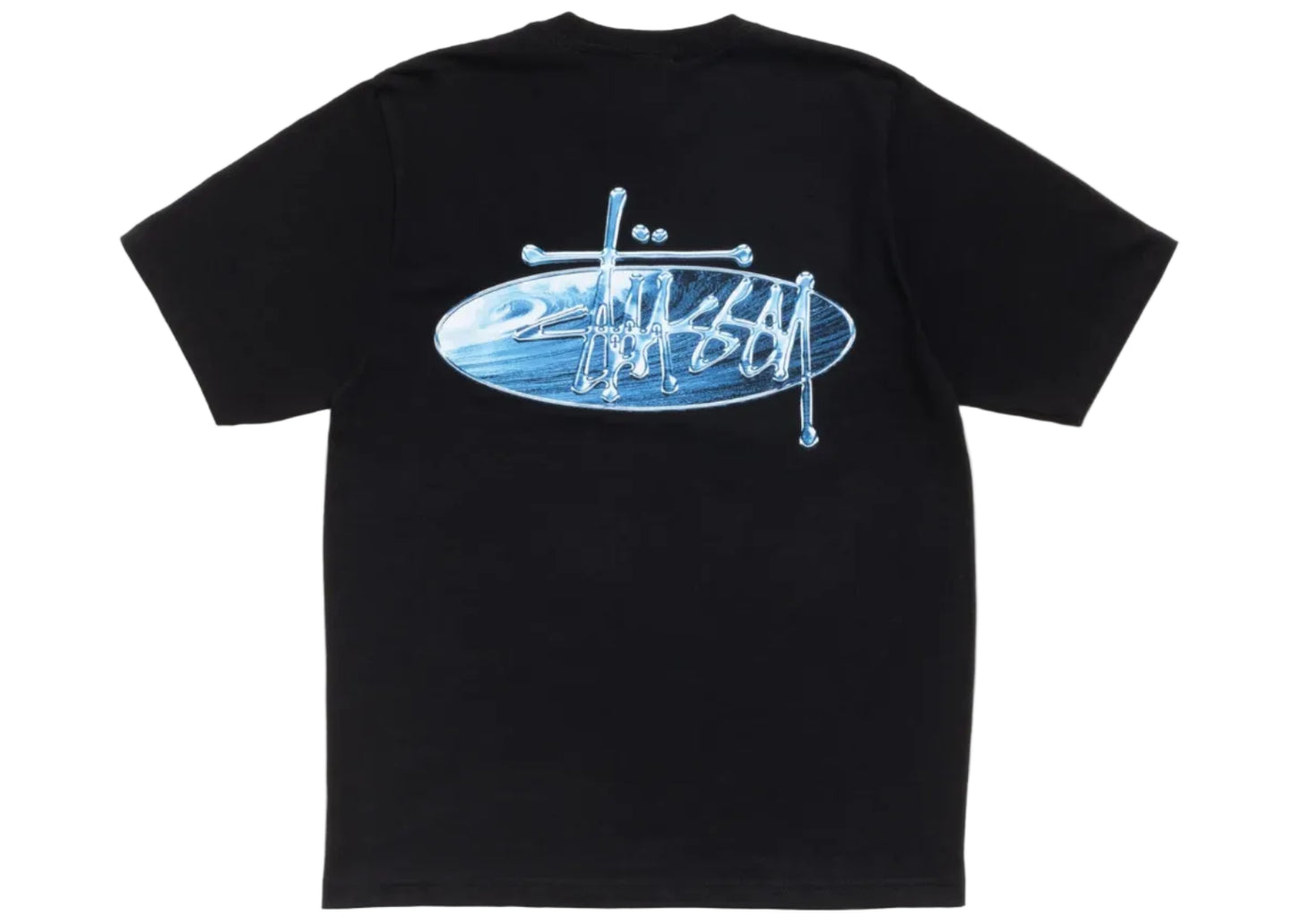 Stussy Wave Oval Black Tee
