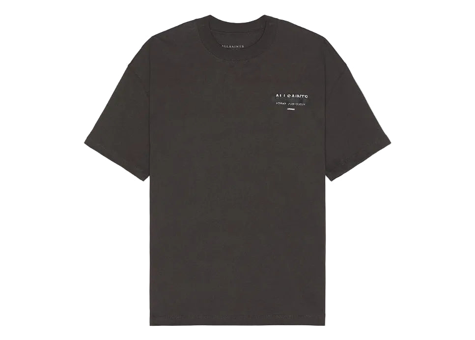 AllSaints Redact Logo Tee Washed Black