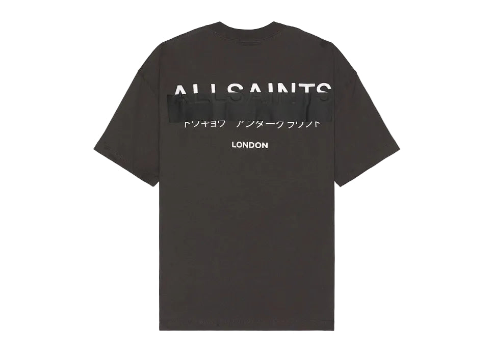 AllSaints Redact Logo Tee Washed Black