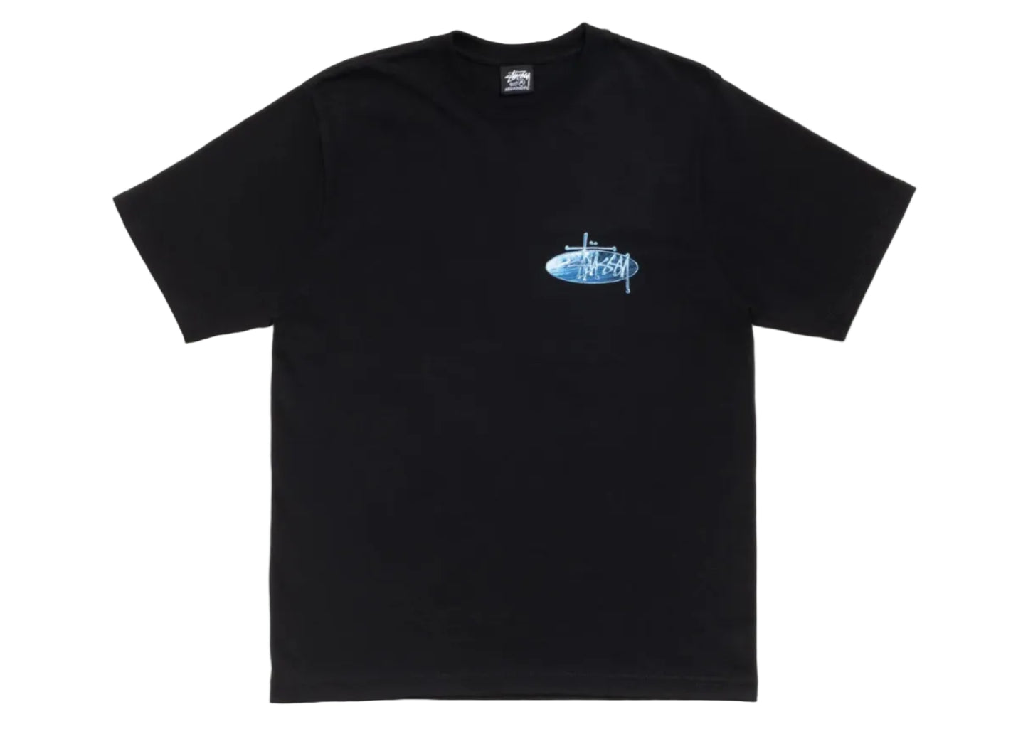 Stussy Wave Oval Black Tee