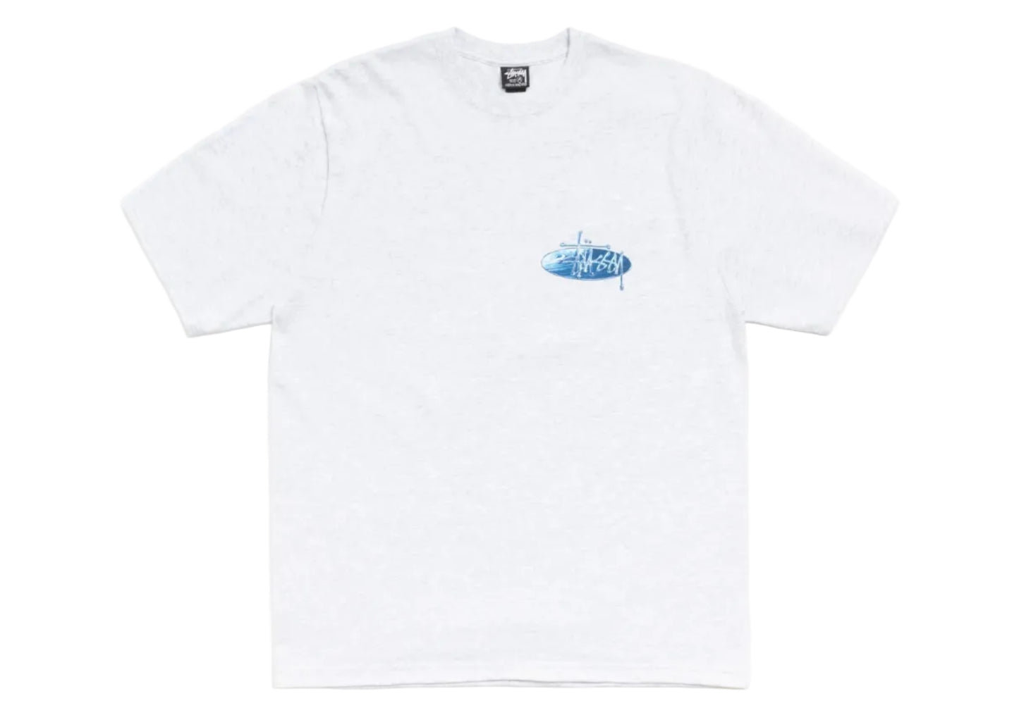 Stussy Wave Oval Ash Heather Tee