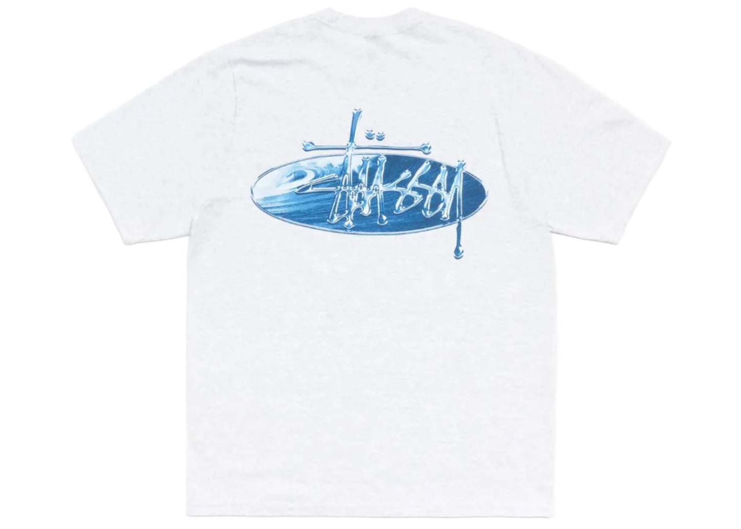 Stussy Wave Oval Ash Heather Tee