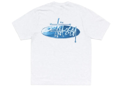 Stussy Wave Oval Ash Heather Tee